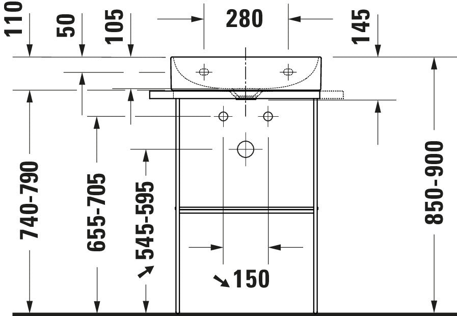 Duravit DuraSquare Metal console