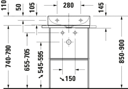 Duravit DuraSquare Metal console