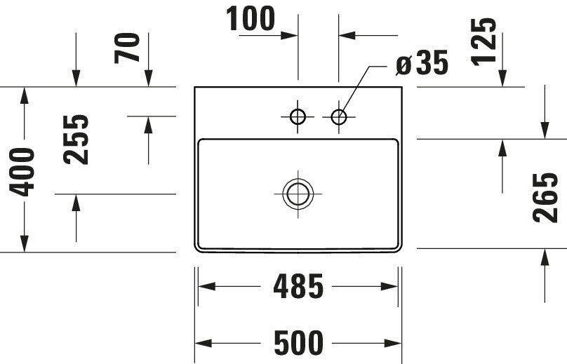 Duravit DuraSquare Washbasin Compact