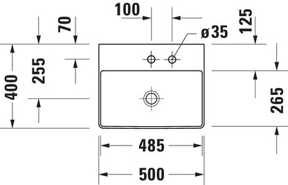 Duravit DuraSquare Washbasin Compact