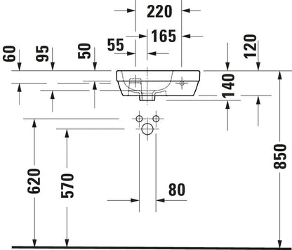 Duravit D-Code Hand basin