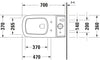 Duravit DuraStyle Two-piece toilet bowl only