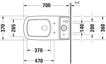 Duravit DuraStyle Two-piece toilet bowl only