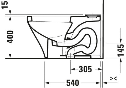 Duravit DuraStyle Two-piece toilet bowl only