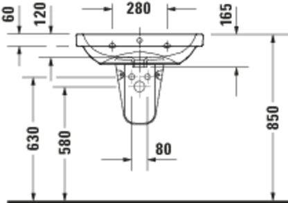 Duravit D-Code Washbasin