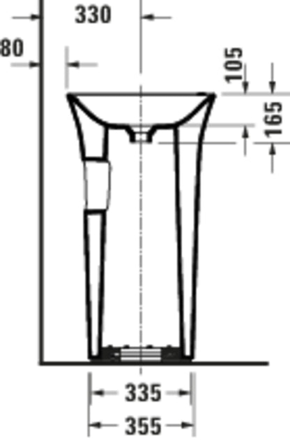 Duravit White Tulip Freestanding washbasin