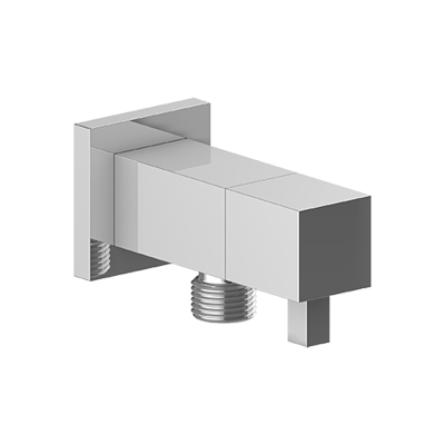 Vogt Square Brass Elbow Connector with Shut-Off CC