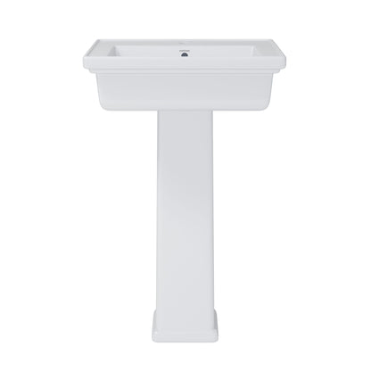 Contac Castlefield – F-1525A-W – Single-Hole Pedestal Sink