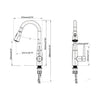 DAVISON Pull-down Dual Spray Kitchen Faucet - F23113