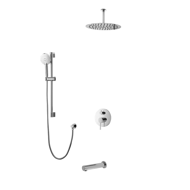 Three Way Pressure Balanced Shower System F55104-4C12ATS - Golzar Home