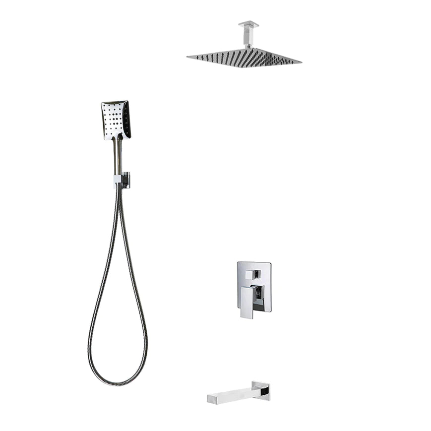 Three Way Pressure Balanced Shower System F54123-W12BZ - Golzar Home