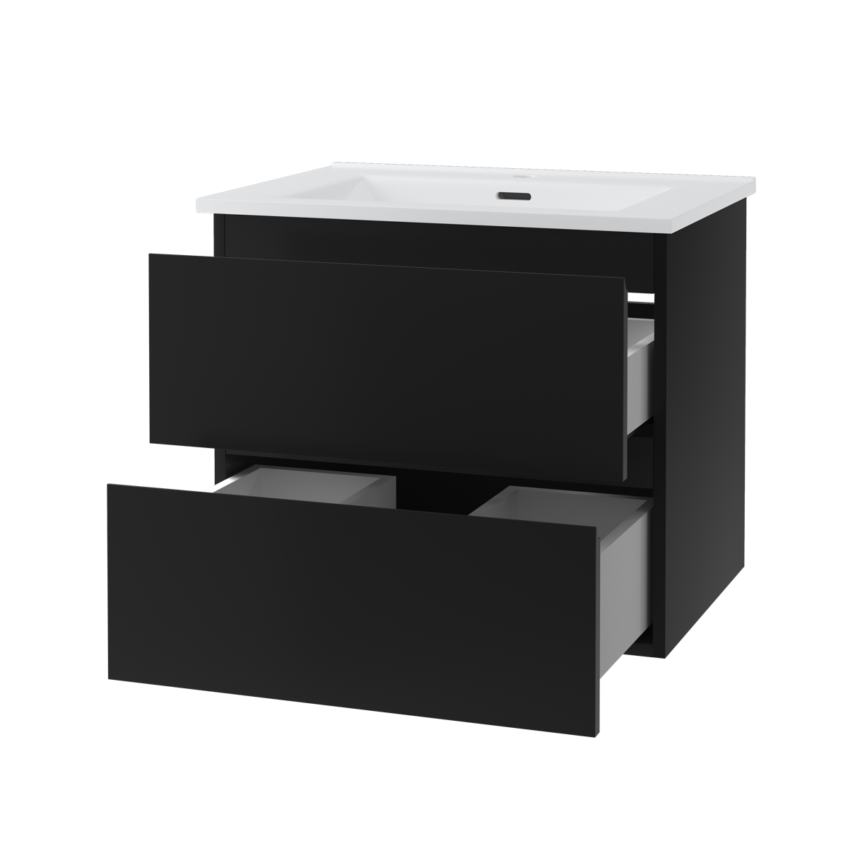 Contac Fieldstone – FIBV2418 – 24″ Wall-Hung Vanity with Top in Black