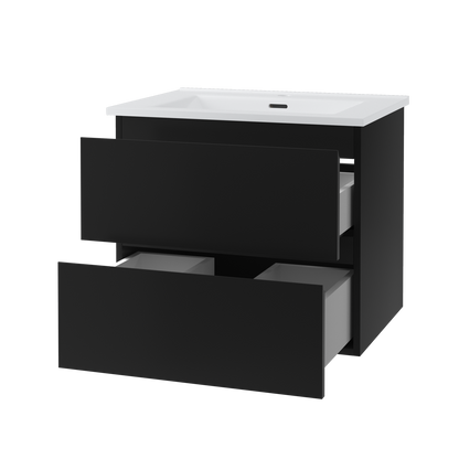 Contac Fieldstone – FIBV2418 – 24″ Wall-Hung Vanity with Top in Black