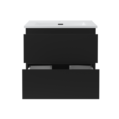 Contac Fieldstone – FIBV2418 – 24″ Wall-Hung Vanity with Top in Black