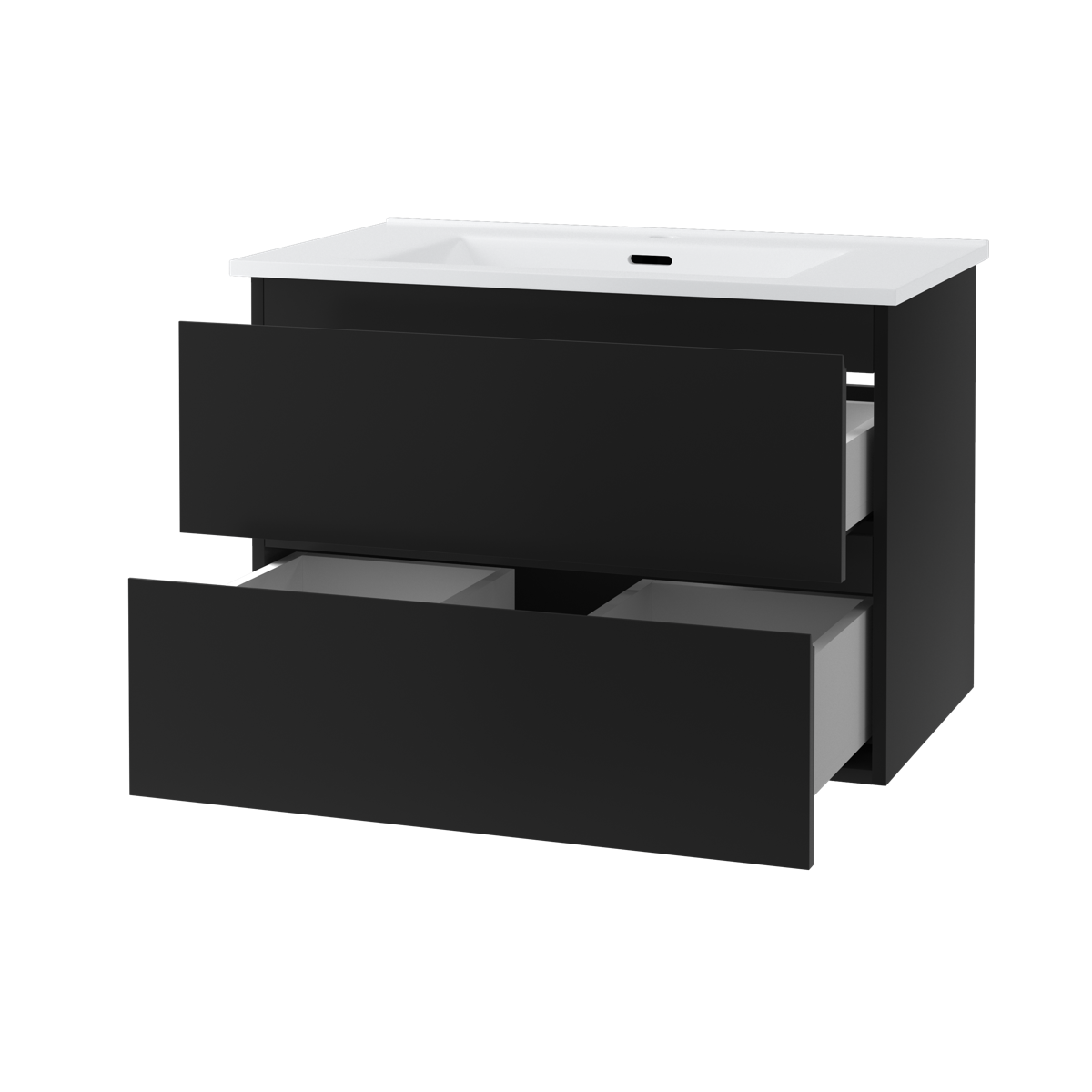Contac Fieldstone – FIBV3018 – 30″ Wall-Hung Vanity with Top in Black