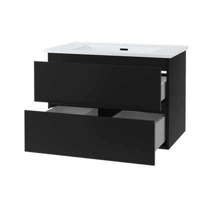 Contac Fieldstone – FIBV3018 – 30″ Wall-Hung Vanity with Top in Black