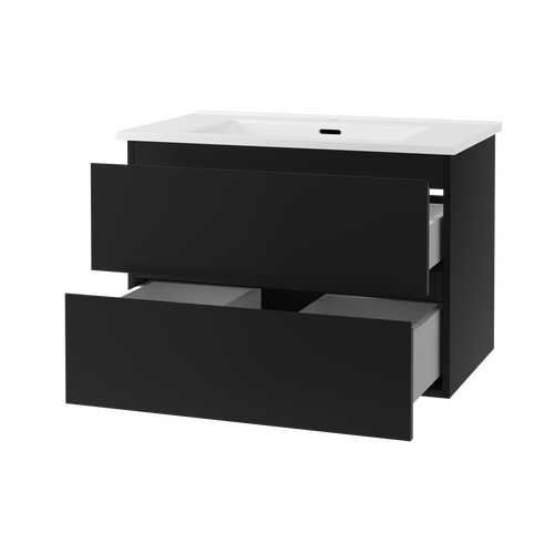 Contac Fieldstone – FIBV3018 – 30″ Wall-Hung Vanity with Top in Black