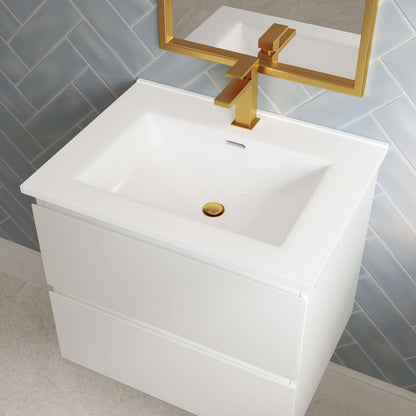 Contac Fieldstone – FIWV2418 – 24″ Wall-Hung Vanity with Top in White