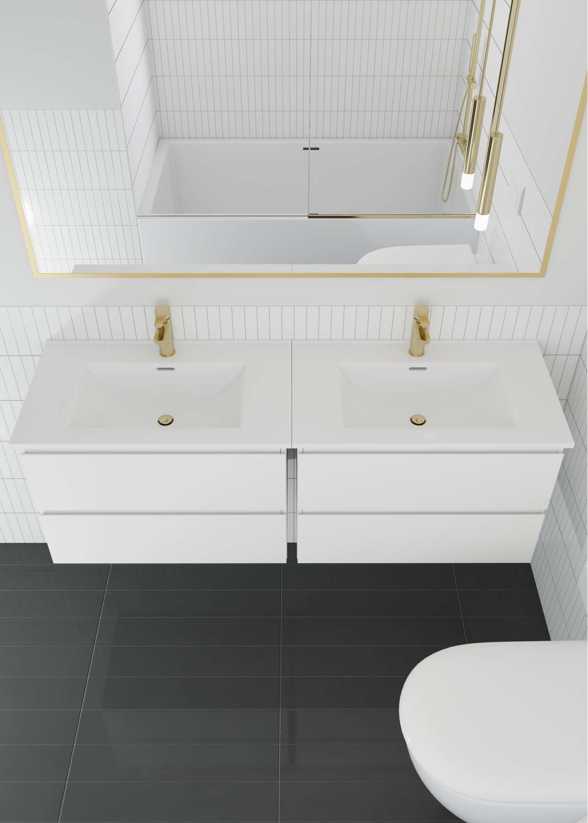 Contac Fieldstone – FIWV3018 – 30″ Wall-Hung Vanity with Top in White
