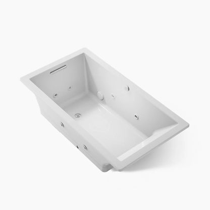 Kohler Underscore Heated Bubblemassage Air Bath With Whirlpool 66 x 36-Inch Drop-In Bathtub