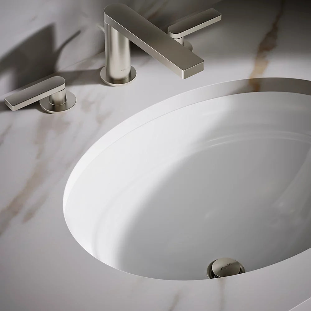 Kohler 20-3/4" oval undermount bathroom sink, no overflow