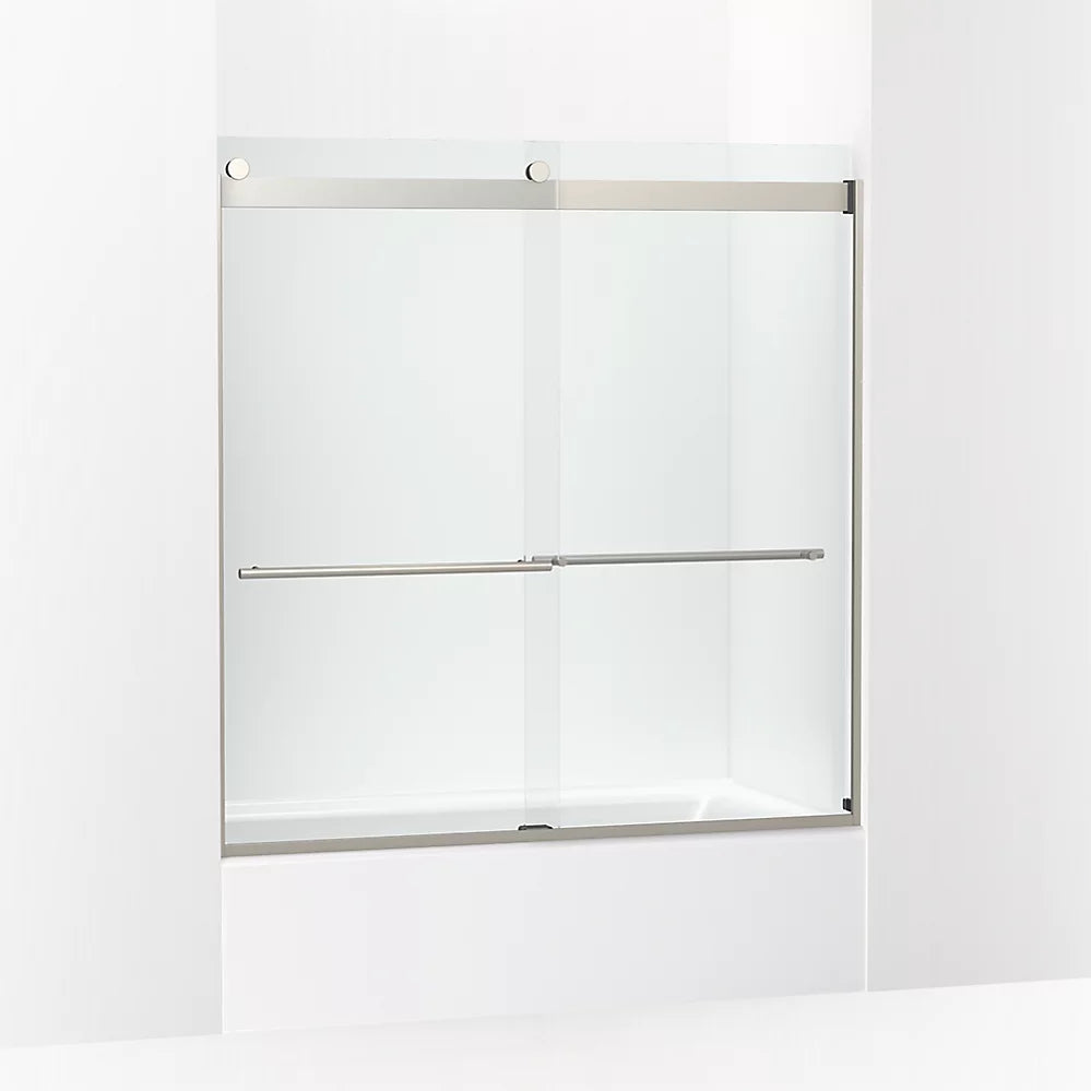 Kohler 61-9/16" H sliding bath door with 3/8"-thick glass