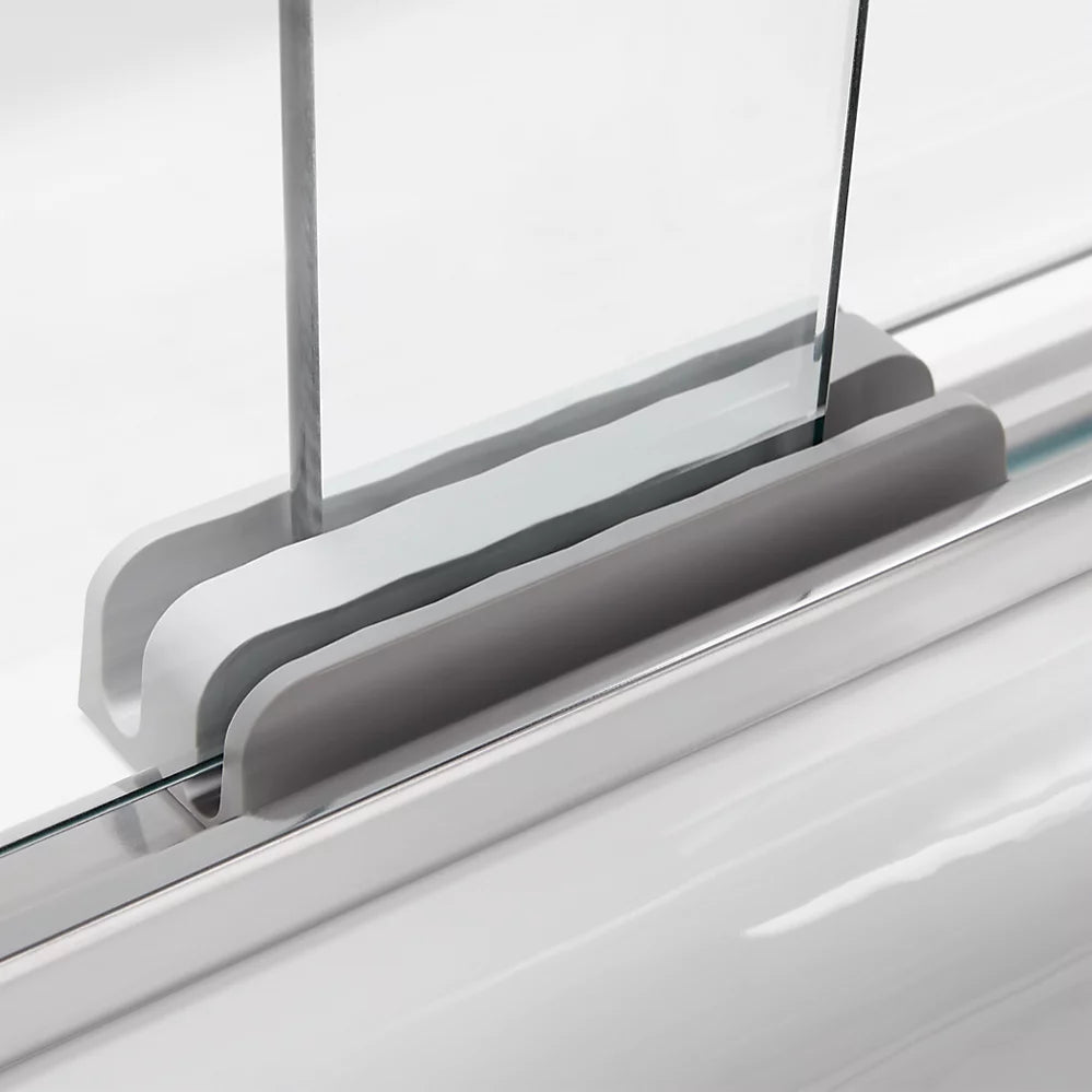 Kohler Sliding shower door, 70" H x 56-5/8 - 59-5/8" W, with 5/16" thick Crystal Clear glass