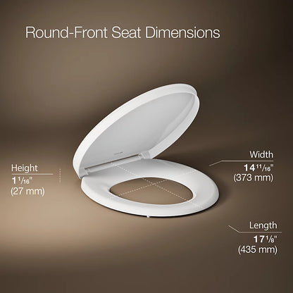 Kohler ReadyLatch® Quiet-Close™ round-front toilet seat