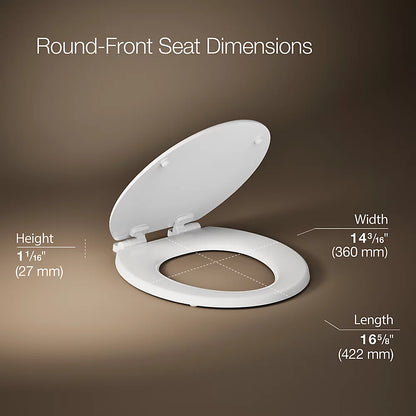 Kohler Quiet-Close™ round-front toilet seat
