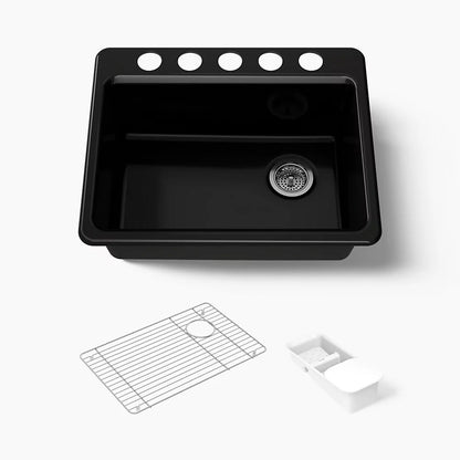 Kohler Riverby® 27" undermount single-bowl workstation kitchen sink
