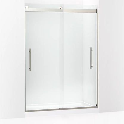 Kohler Frameless sliding shower door, 81-5/8" H x 56-5/8 - 59-5/8" W, with 3/8"-thick Crystal Clear glass