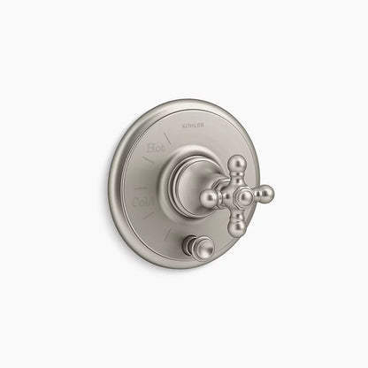 Kohler Rite-Temp® valve trim with push-button diverter and cross handle