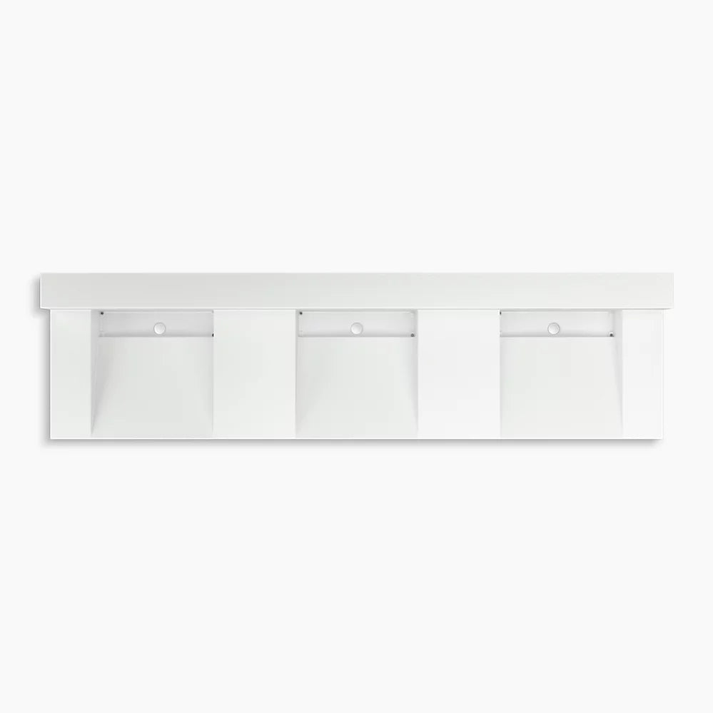 Kohler 90" wall-mount basin lavatory system with backsplash