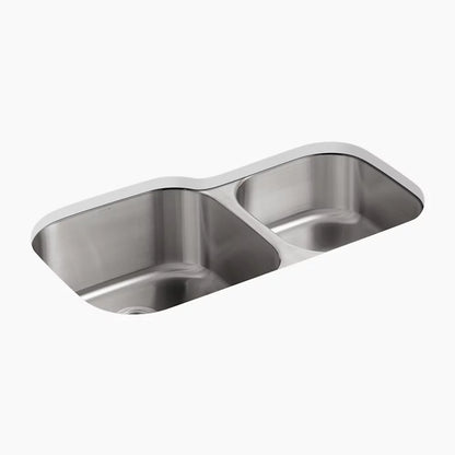 Kohler 35-1/4 undermount double-bowl kitchen sink