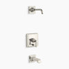Kohler Rite-Temp® bath and shower trim kit with push-button diverter and lever handle, without showerhead