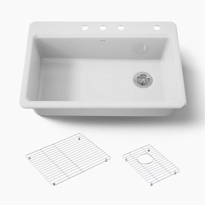 Kohler Riverby® 33" top-mount single-bowl kitchen sink