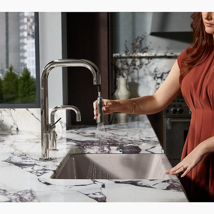 Kohler Touchless pull-down kitchen sink faucet with two-function sprayhead