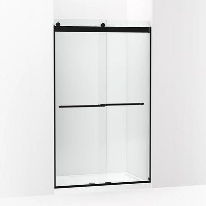 Kohler Frameless sliding shower door, 77-9/16" H x 44-5/8 - 47-5/8" W, with 5/16"-thick Crystal Clear glass