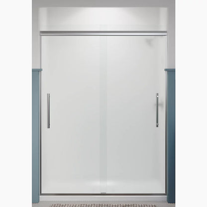 Kohler Frameless sliding shower door, 79-1/16" H x 54-5/8 - 59-5/8" W, with 5/16" thick Frosted glass