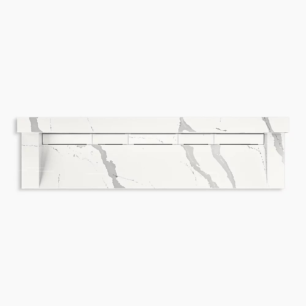 Kohler 90" wall-mount trough lavatory system with backsplash