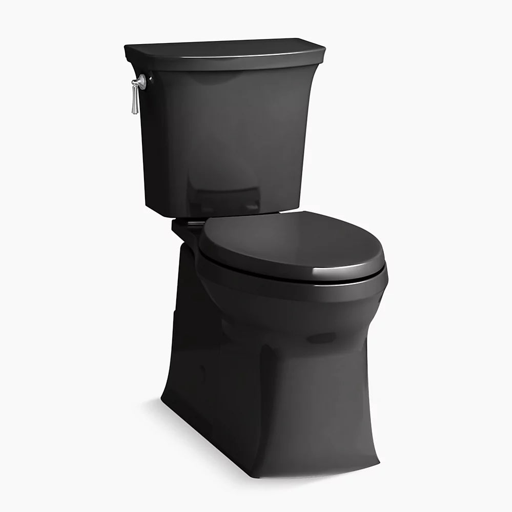 Kohler Two-piece elongated toilet with skirted trapway, 1.28 gpf