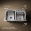 Kohler Verse™ 33" top-/undermount double-bowl kitchen sink