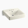 Kohler 20" x 18" wall-mount/concealed arm carrier arm bathroom sink with 4" centerset faucet holes