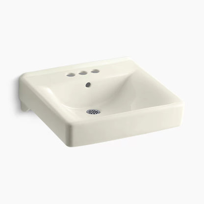 Kohler 20" x 18" wall-mount/concealed arm carrier arm bathroom sink with 4" centerset faucet holes