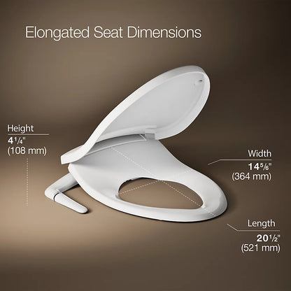 Kohler Elongated manual bidet toilet seat