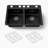 Kohler Riverby® 33" undermount double-bowl kitchen sink