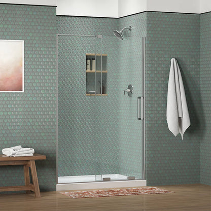Kohler Sliding shower door, 71-3/4" H x 43-3/4 - 47-3/4" W, with 5/16" thick Crystal Clear glass