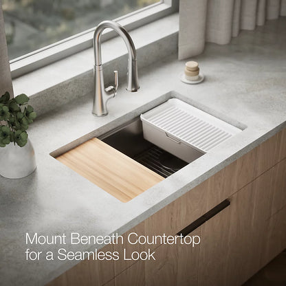 Kohler Strive® 29" undermount single-bowl workstation kitchen sink