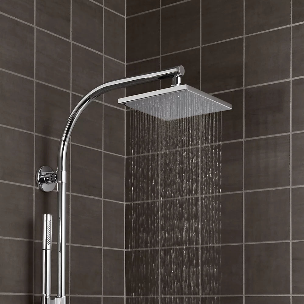 Kohler Square 8" single-function rainhead, 2.5 gpm