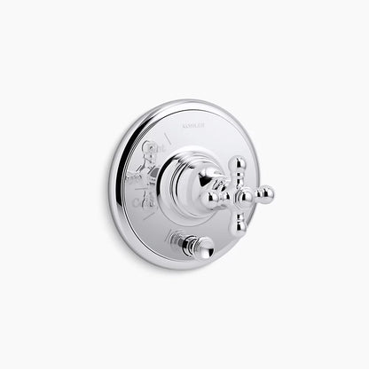Kohler Rite-Temp® valve trim with push-button diverter and cross handle